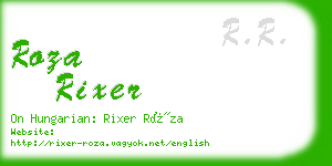 roza rixer business card